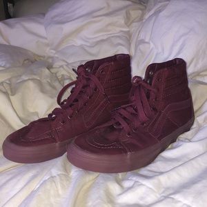 MAROON Vans off the wall high tops